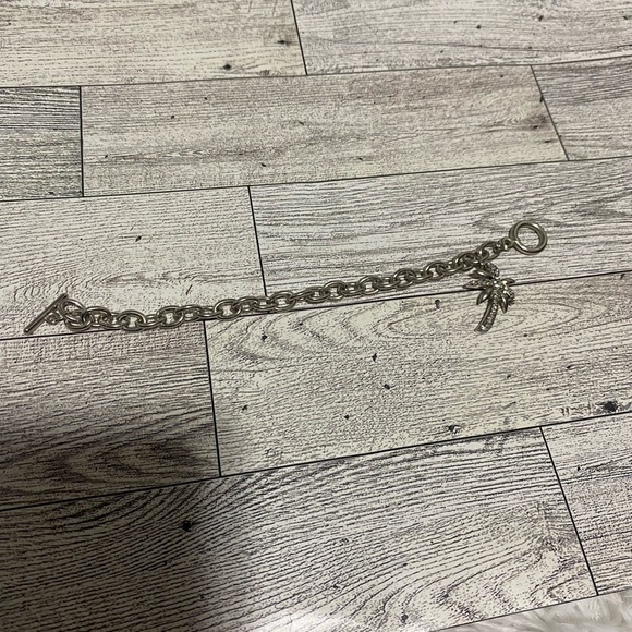 Palm Beach Jewelry Palm Tree Faux Diamonds Silver Bracelet NIB - Picture 2 of 4